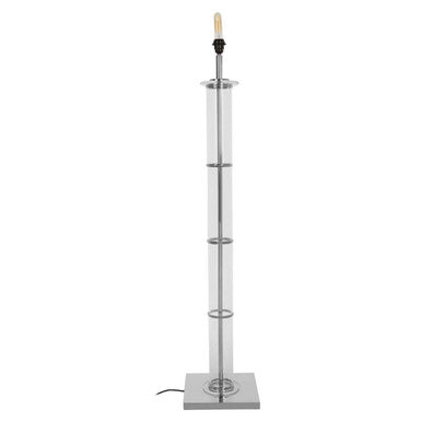 Camile Clear Floor Lamp with Black Shade