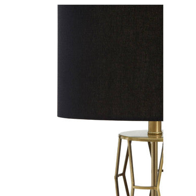 Candra Brass Table Lamp with Black Shade