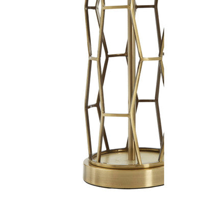 Candra Brass Table Lamp with Black Shade