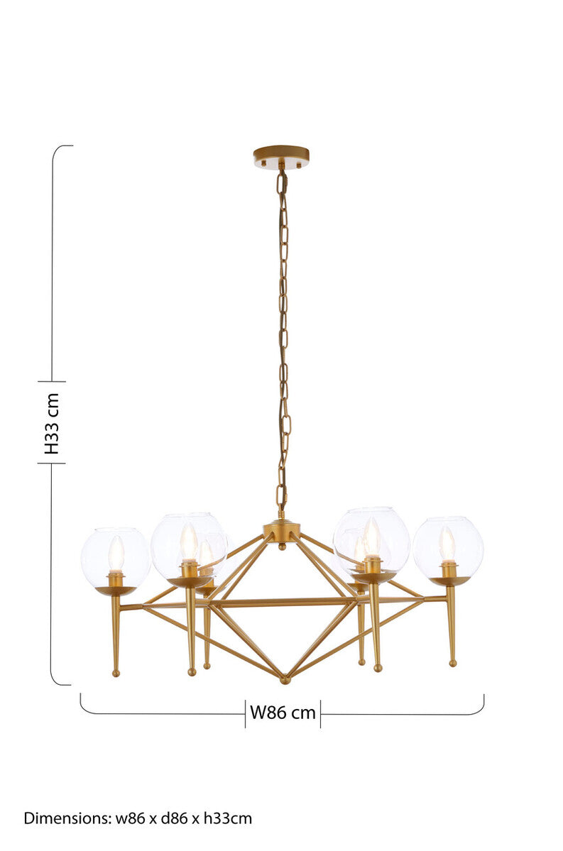 Abira 6 Bulb Geo Pendant Light