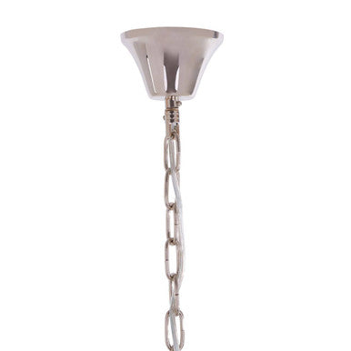 Salasco 3 Tier Nickel Finish Glass Chandelier