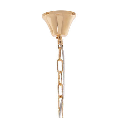 Salasco 3 Tier Gold Finish Glass Chandelier