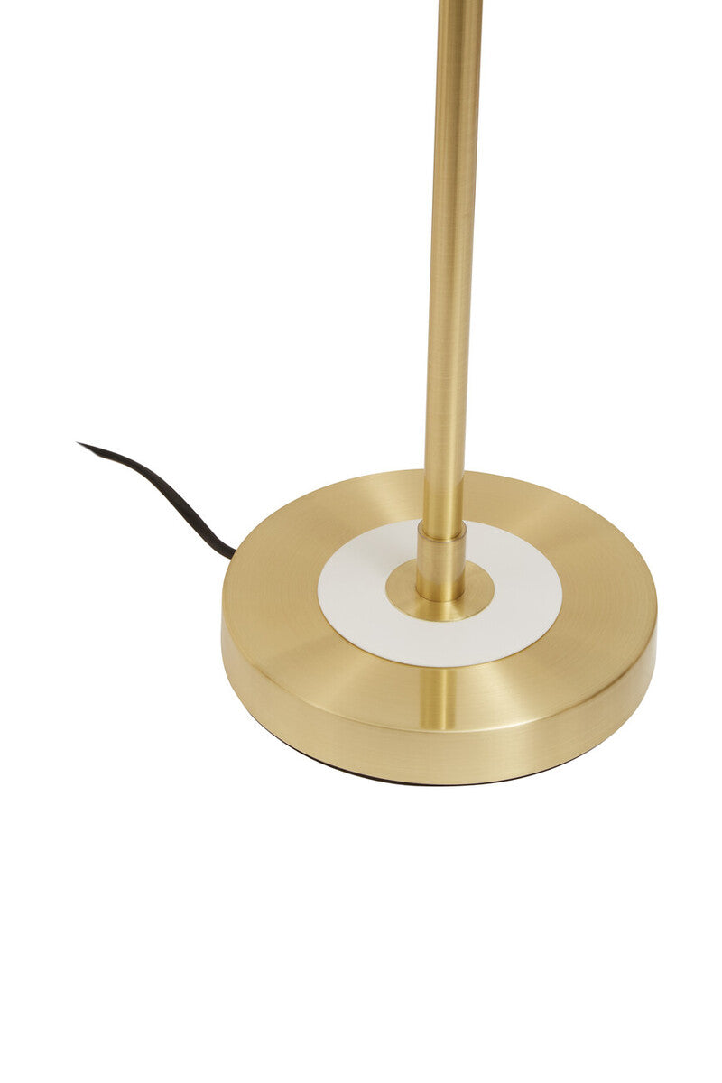 Rogano White Shade with Gold Finish Frame Table Lamp