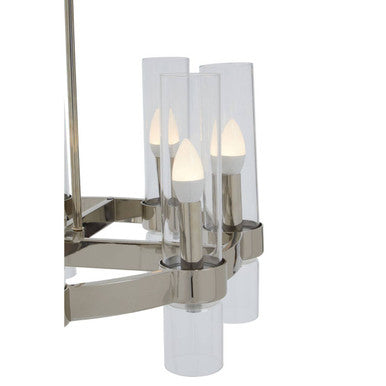 Alexis 8 Light Nickel Finish Ceiling Light