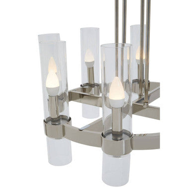Alexis 8 Light Nickel Finish Ceiling Light