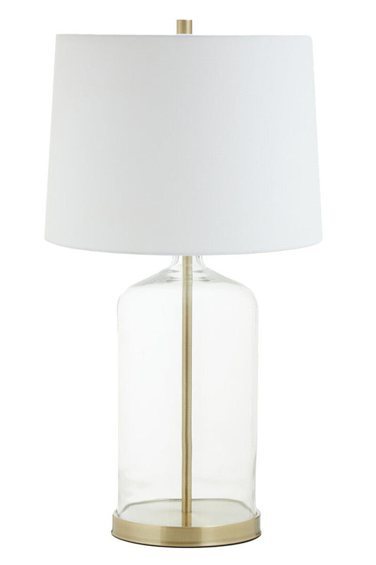 White Fabric Shade Table Lamp | Nadia