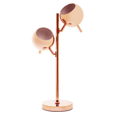 Karter Copper Finish Table Lamp With Two Lights