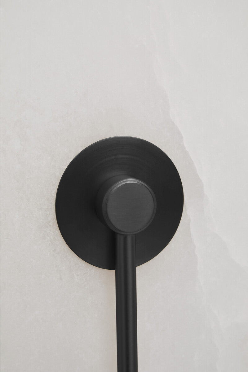 Waldorf White Marble Wall Light with Black Accent