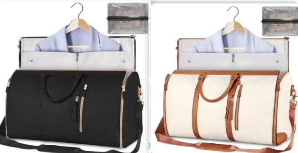 Large Capacity Travel Duffle Bag Women's Handbag Folding Suit Bag Waterproof Clothes Totes