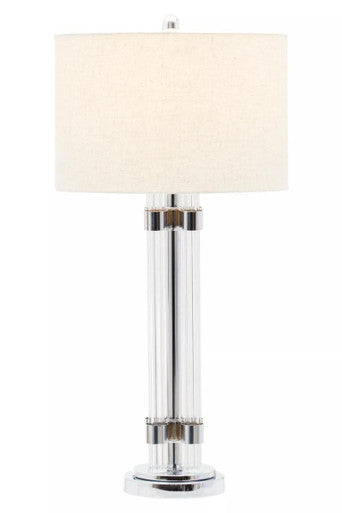 Matte Silver and Ivory Table Lamp | Eman