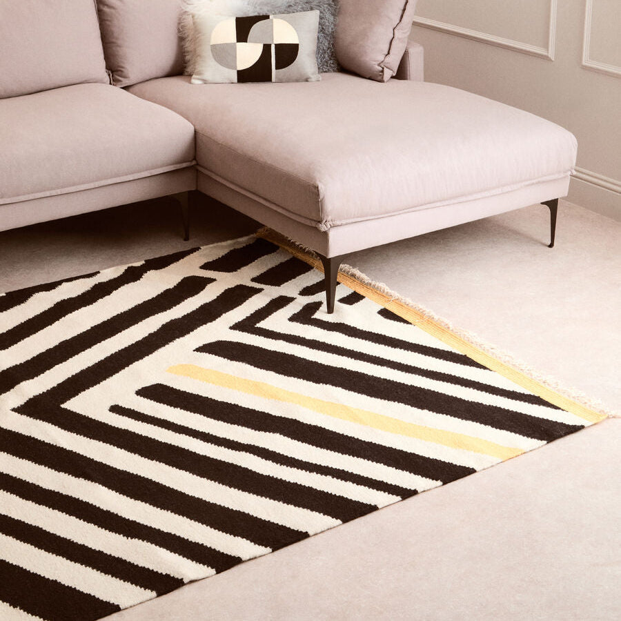 Bosie Villon Black and White Rug