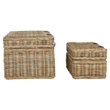 Argento Greywash Rattan Storage Trunks