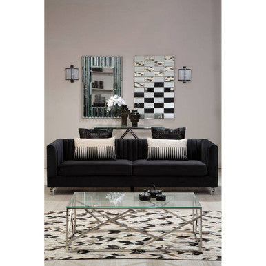 Bosie Hampstead Leather Effect and Linen Natural Cushion