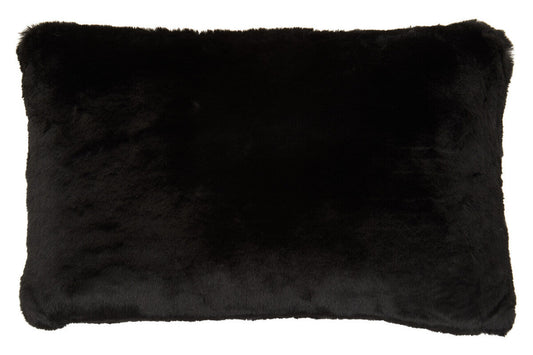 Bosie Black Rectangular Fur Cushion | Lamina