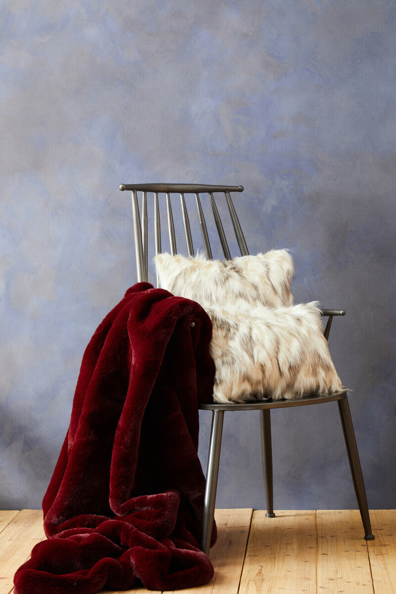Bosie Lamina Natural Rectangular Fur Cushion