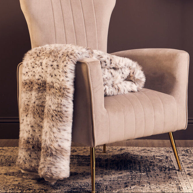 Bosie Lamina Animal Print Fur Throw