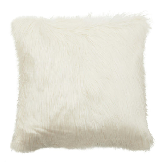 Bosie Cream Square Fur Cushion | Lamina