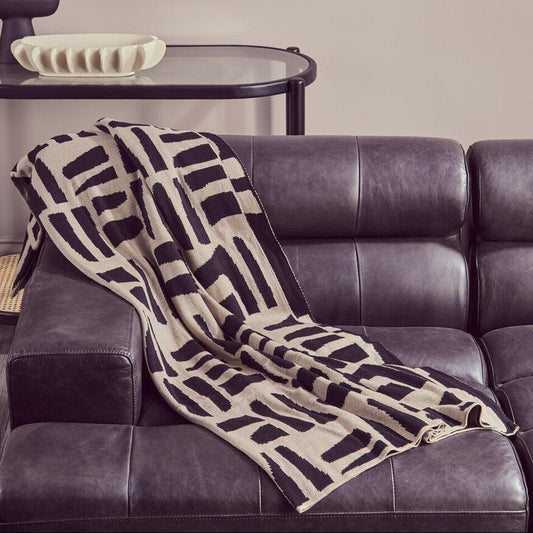Natural and Black Throw | Bosie Ozella