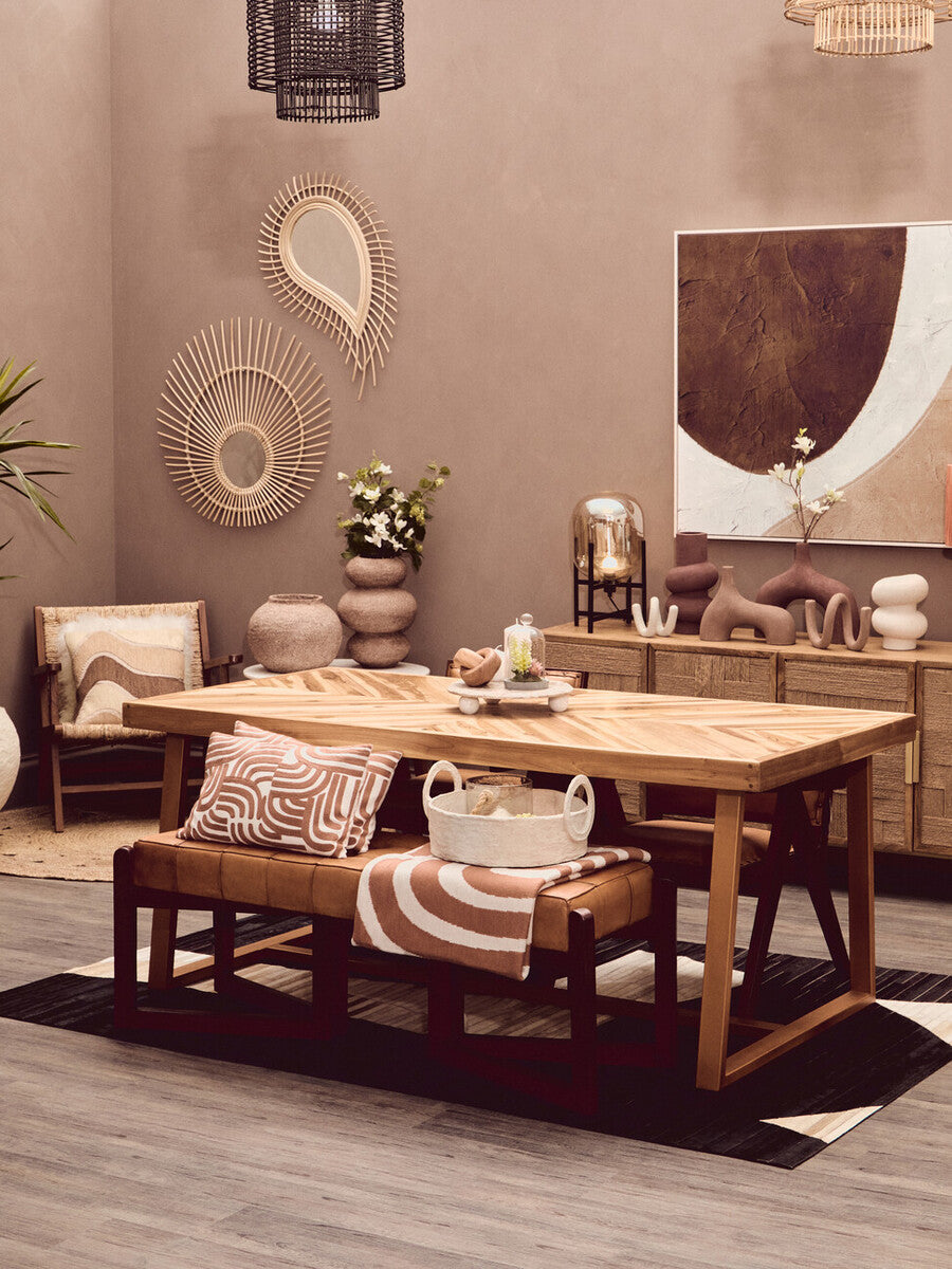 Bosie Ozella Natural And Terracotta Throw