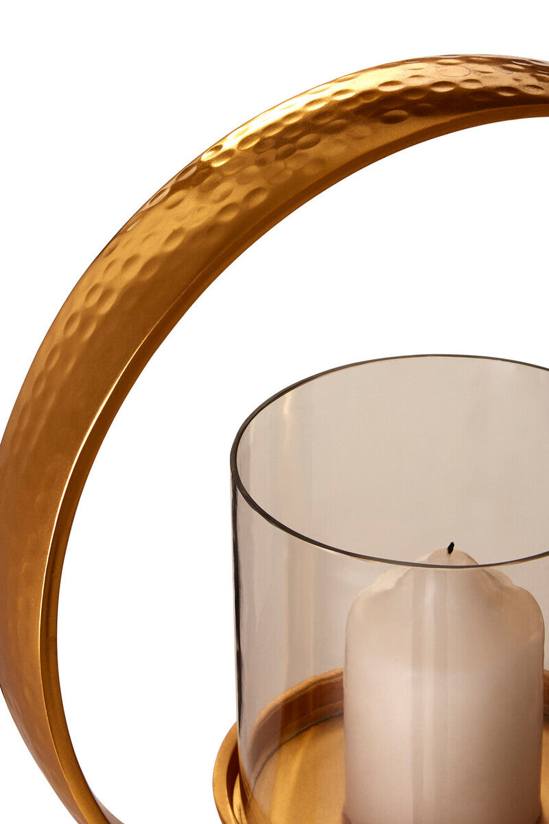 Cirqua Small Gold Finish Candle Holder