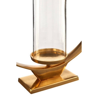Cirqua Medium Gold Finish Candle Holder