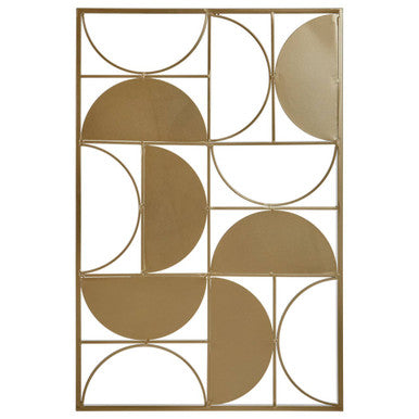 Gold Finish Semicircle Design Wall Art | Trento