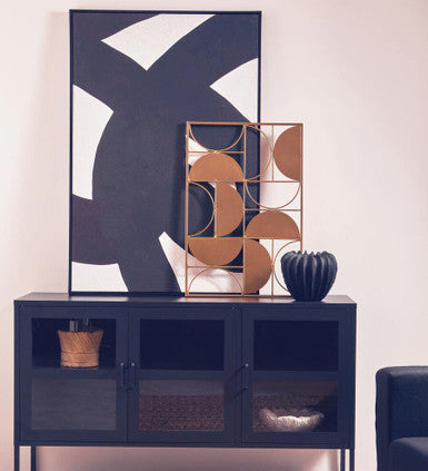 Gold Finish Semicircle Design Wall Art | Trento