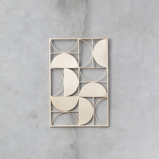 Gold Finish Semicircle Design Wall Art | Trento