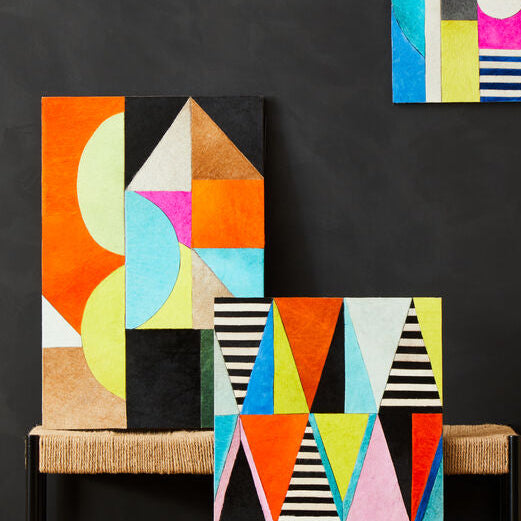 Safira Genunie Leather Abstract Wall Art