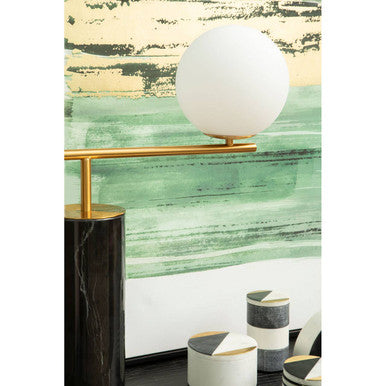 Astratto Canvas Green and Gold Wall Art