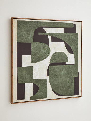Green Textured Abstract Wall Art | Astratto