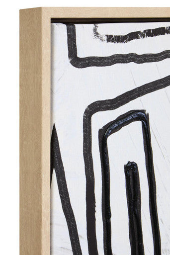 Abstract Black and Cream Textured Wall Art | Astratto