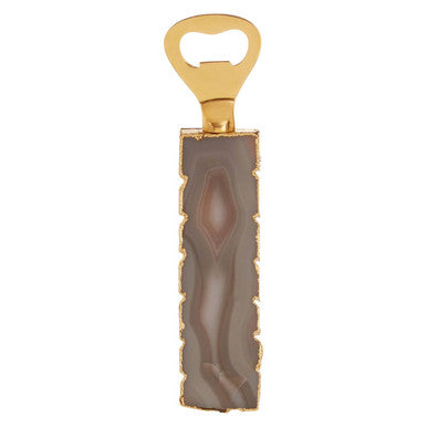 Bowerbird Agata Grey Bottle Opener And Stopper Set