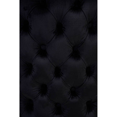 Kensington Townhouse Black Velvet Studded Dining Chair