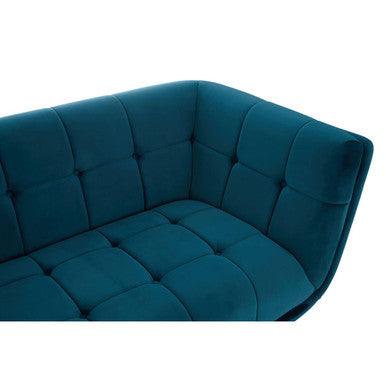 3 Seater Green Fabric Sofa, Sabine