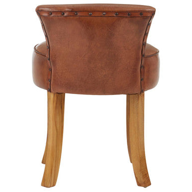 Kendari Small Brown Leather Chair