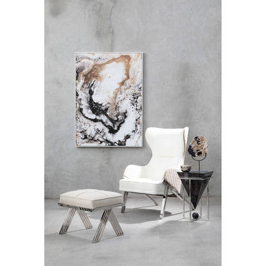 Piermount Stool with cream textured seat
