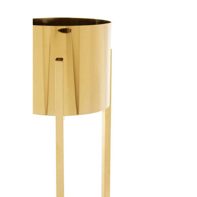Piermount Large Gold Finish Planter