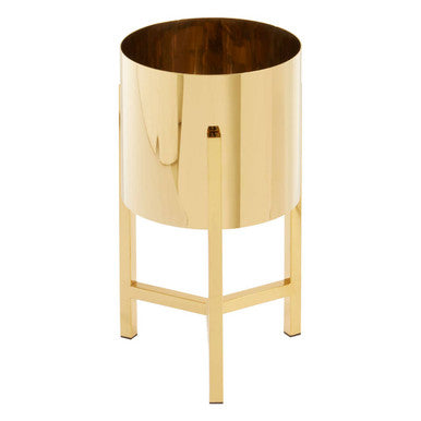 Piermount Small Gold Finish Planter