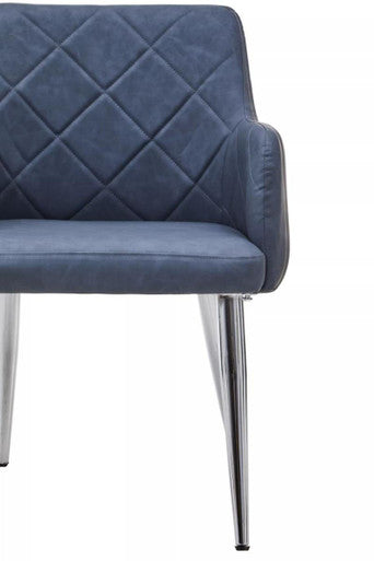 Tamzin Dark Grey And Chrome Dining Chair