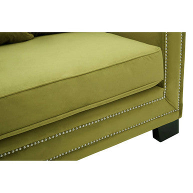 3 Seater Moss Velvet Sofa, Sofia