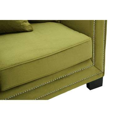 2 Seater Moss Velvet Sofa, Sofia