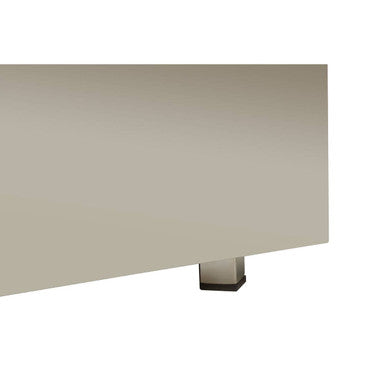 Black Tempered Glass Top Coffee Table with Silver Square Chrome Finish Frame, Carlox