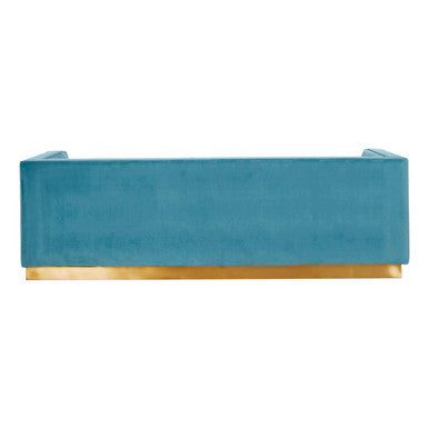 Opal Light Blue Velvet 3 Seater Sofa