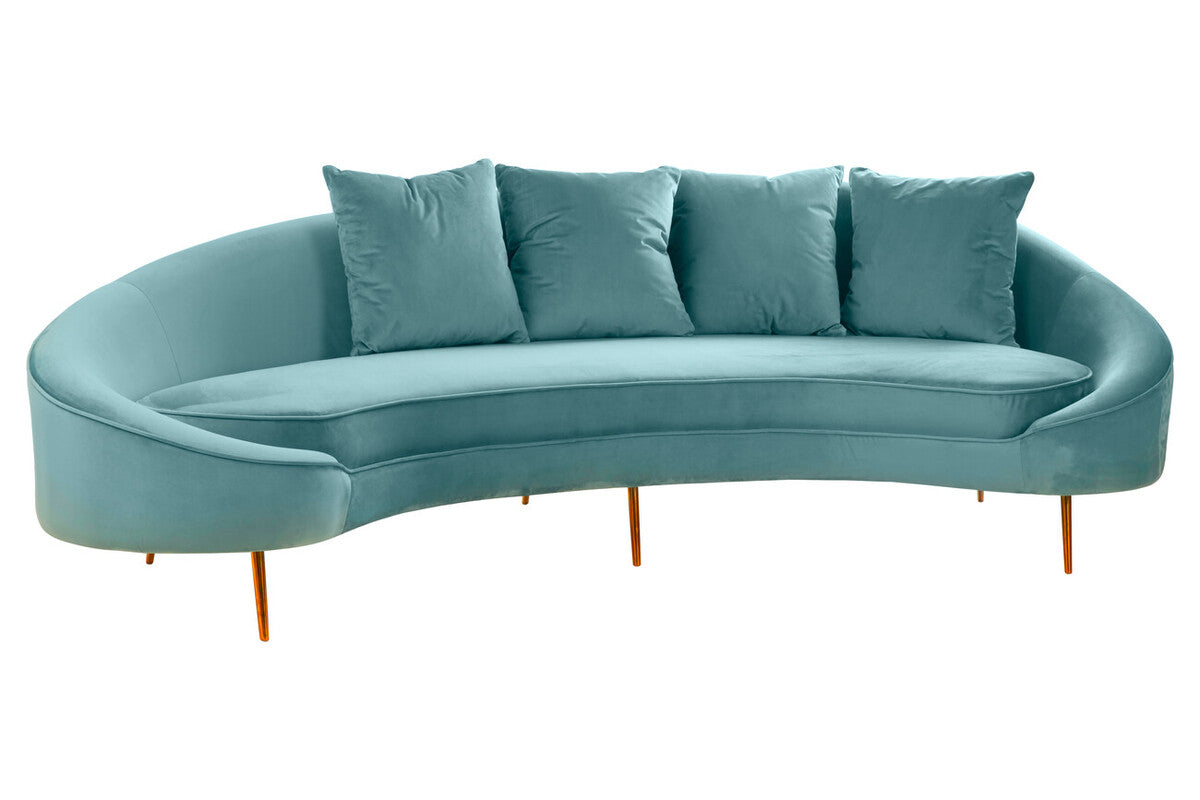 4 Seater Light Turquoise Sofa, Osdin