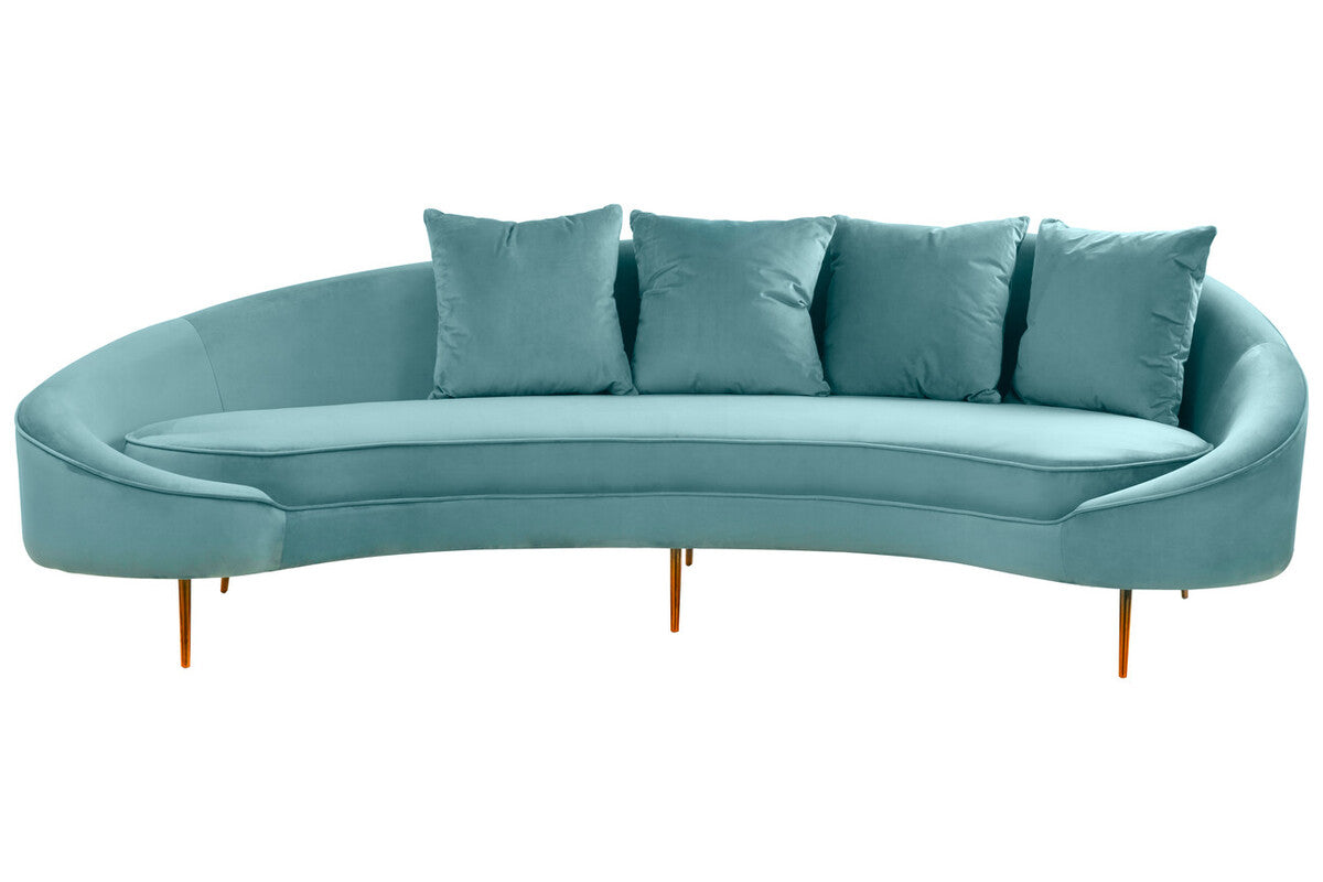 4 Seater Light Turquoise Sofa, Osdin