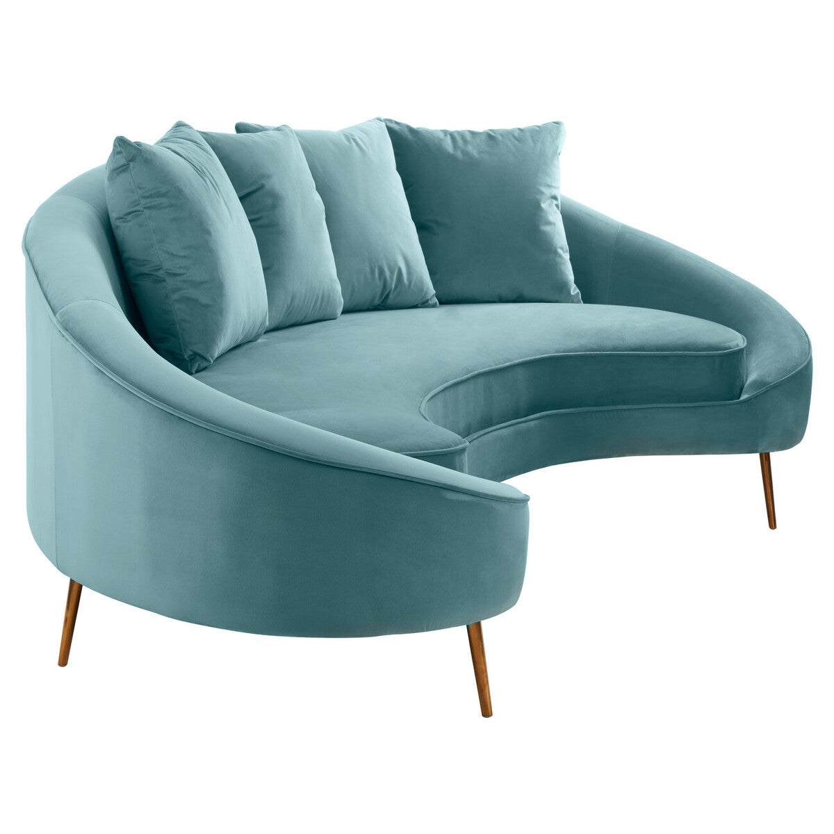 4 Seater Light Turquoise Sofa, Osdin