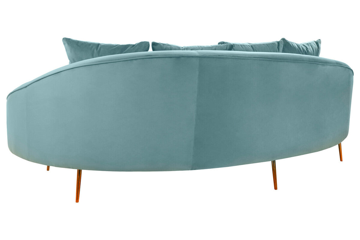 4 Seater Light Turquoise Sofa, Osdin