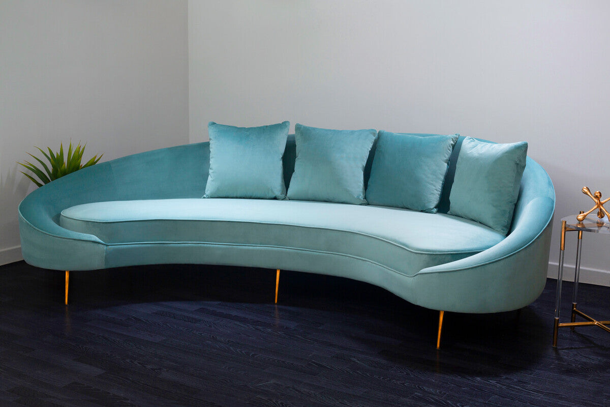 4 Seater Light Turquoise Sofa, Osdin