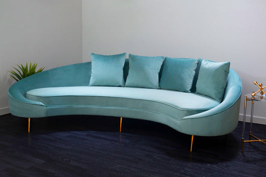 4 Seater Light Turquoise Sofa, Osdin